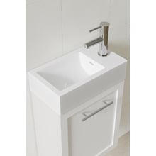 Dunes 400mm Matte White Wall Hung Single Vanity with Integrated Basin